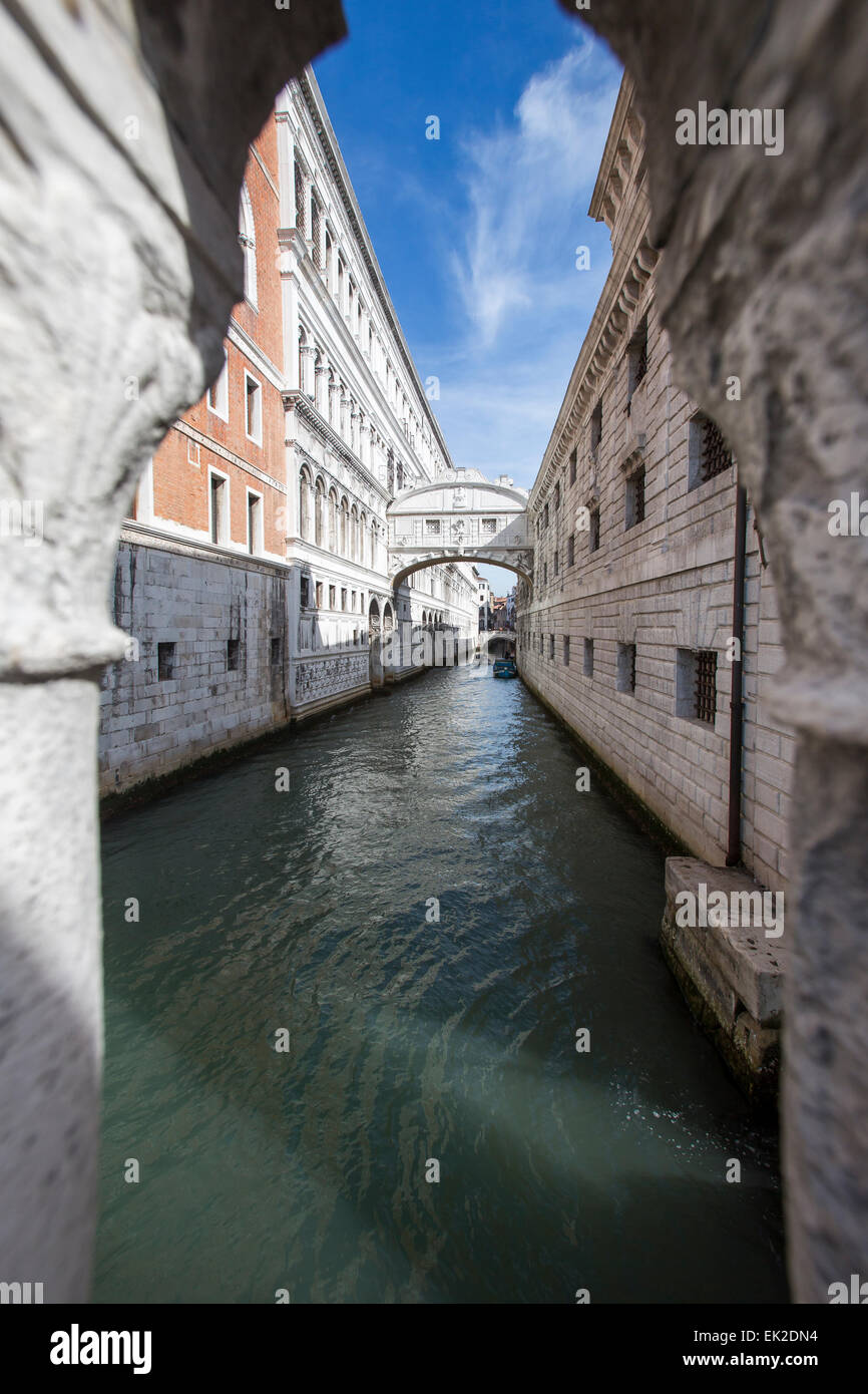 Seufzerbrücke in Venedig, Italien Stockfoto