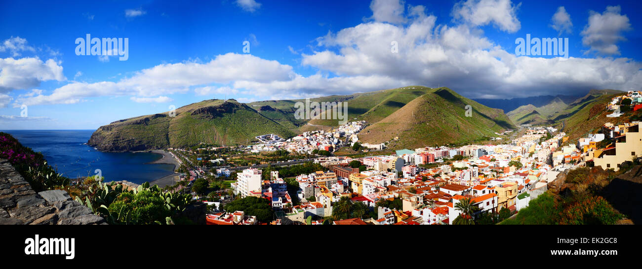 Skyline von San Sebastian De La Gomera-Kanarische Inseln-Spanien Stockfoto
