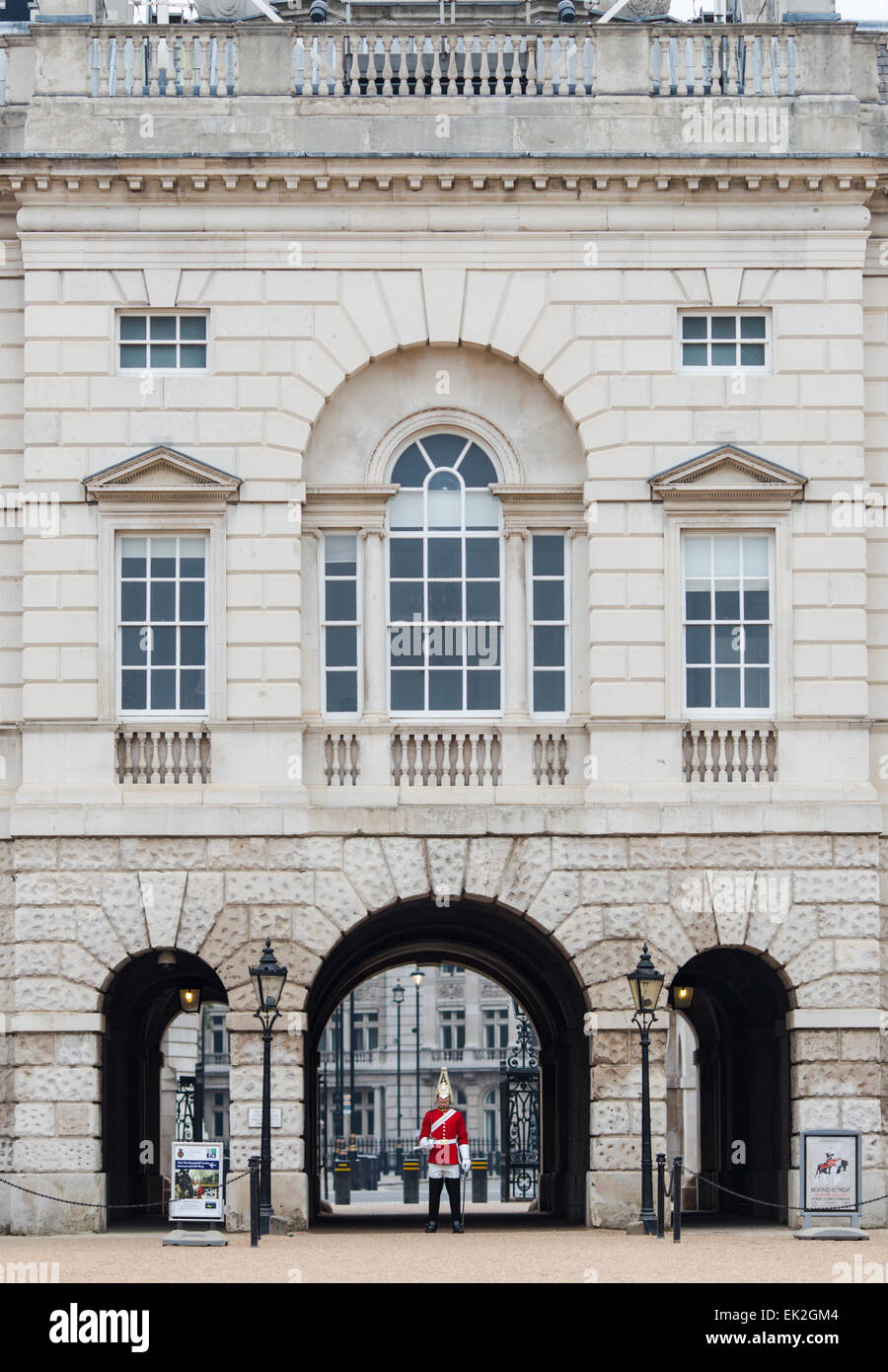 Royal Horse Guard auf Pflicht, Whitehall, London Stockfoto
