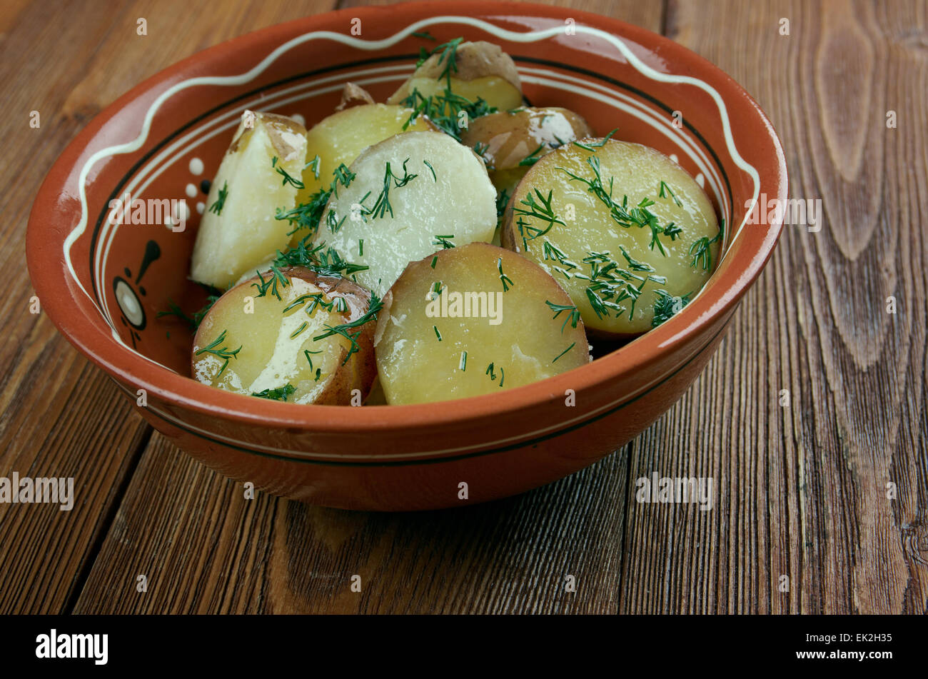 Deep South Deutsche Kartoffelsalat. Nahaufnahme Stockfoto