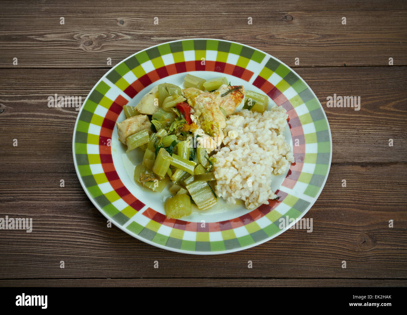 Khoresh Karafs - iranische Gericht Sellerie Stew.delicious Stockfoto