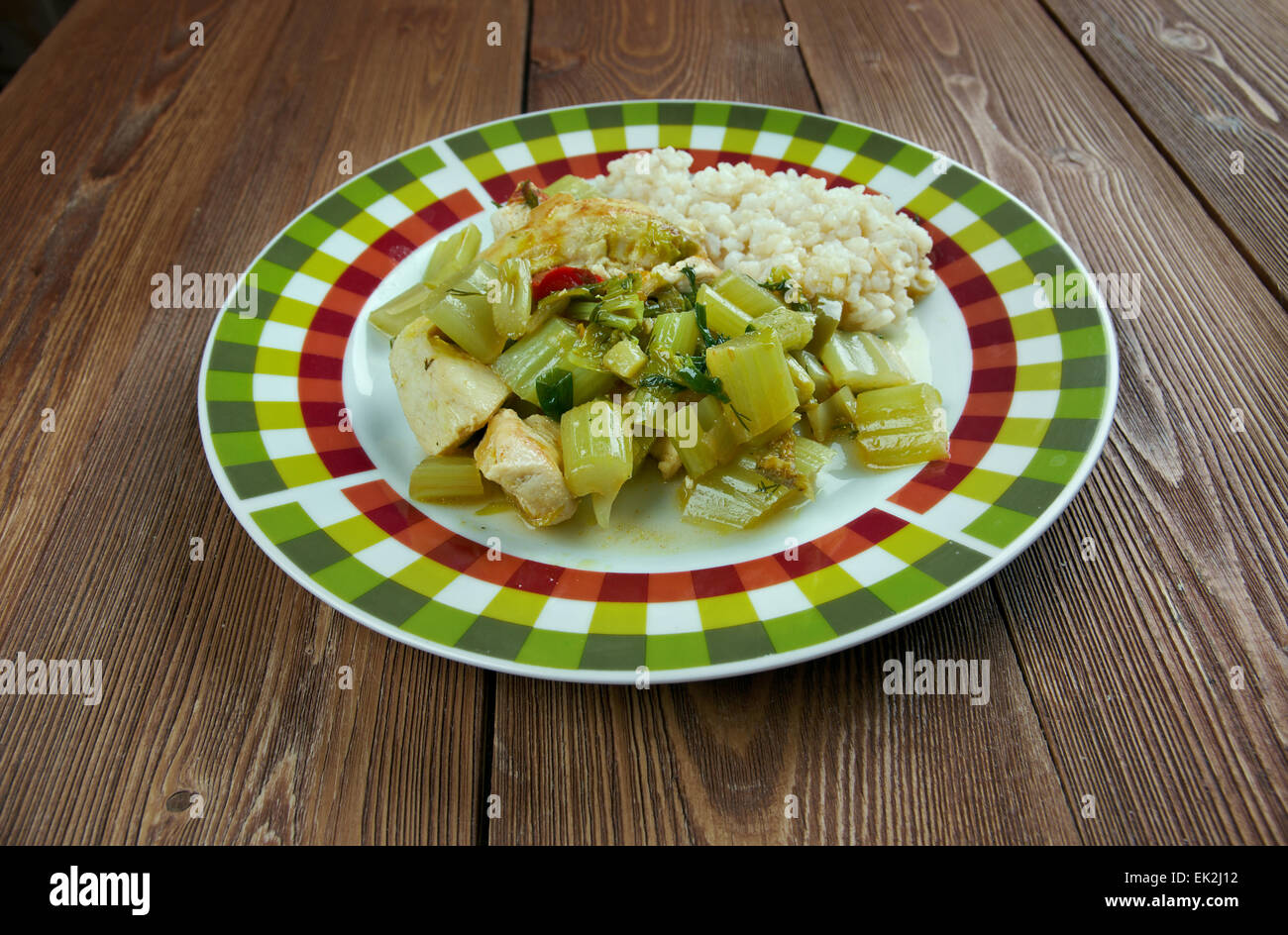 Khoresh Karafs - iranische Gericht Sellerie Stew.delicious Stockfoto