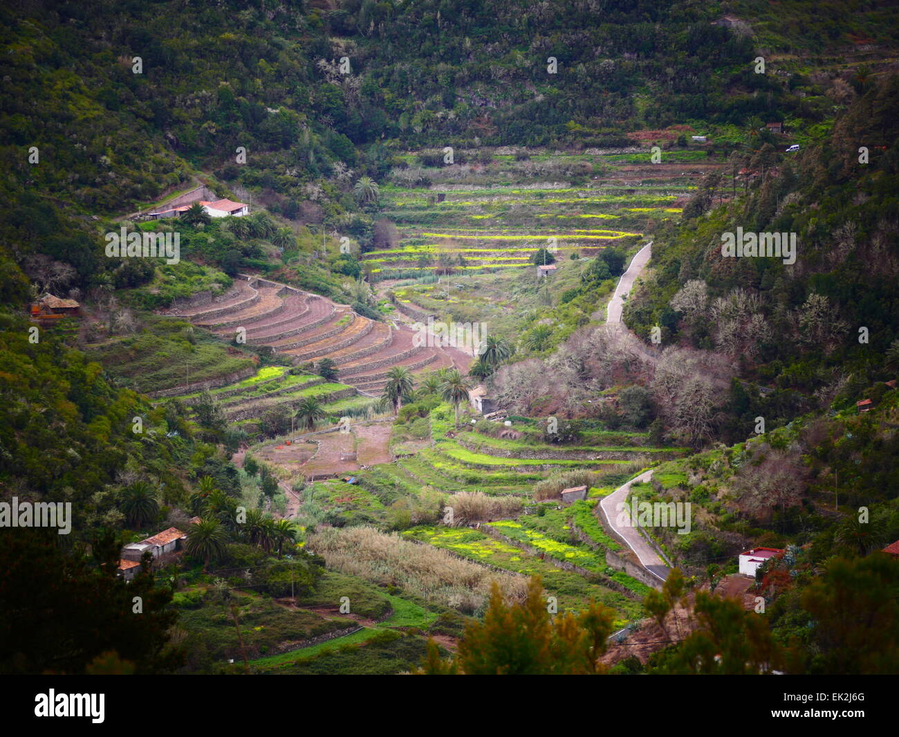 Vallehermoso Dorf La Gomera Insel Kanaren Spanien Stockfoto