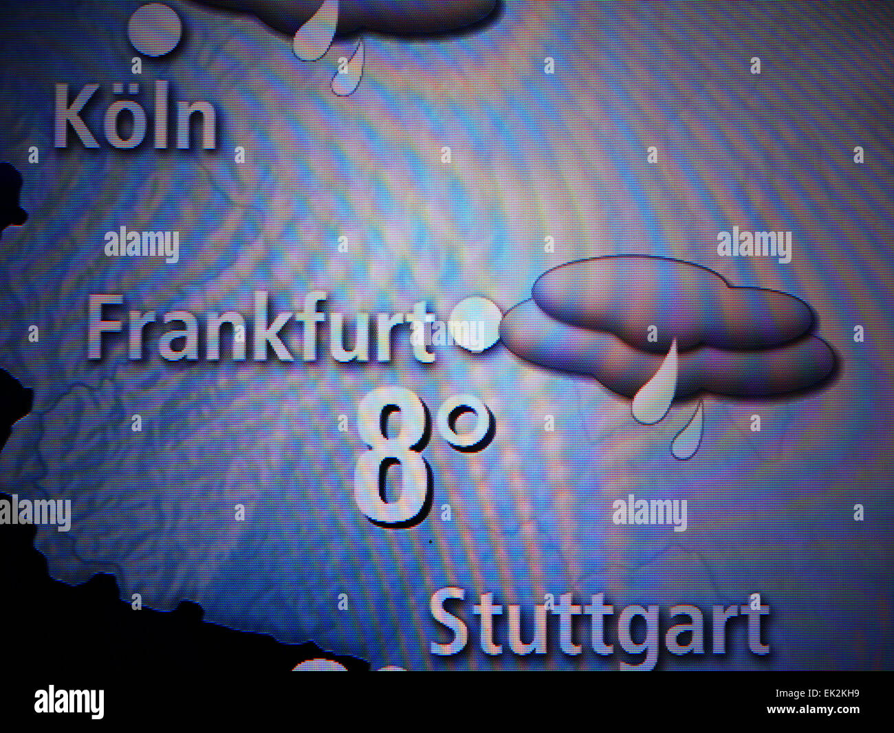 Deutschland Frankfurt Am Main Rundfunk Wetter Vorhersagen Stockfoto