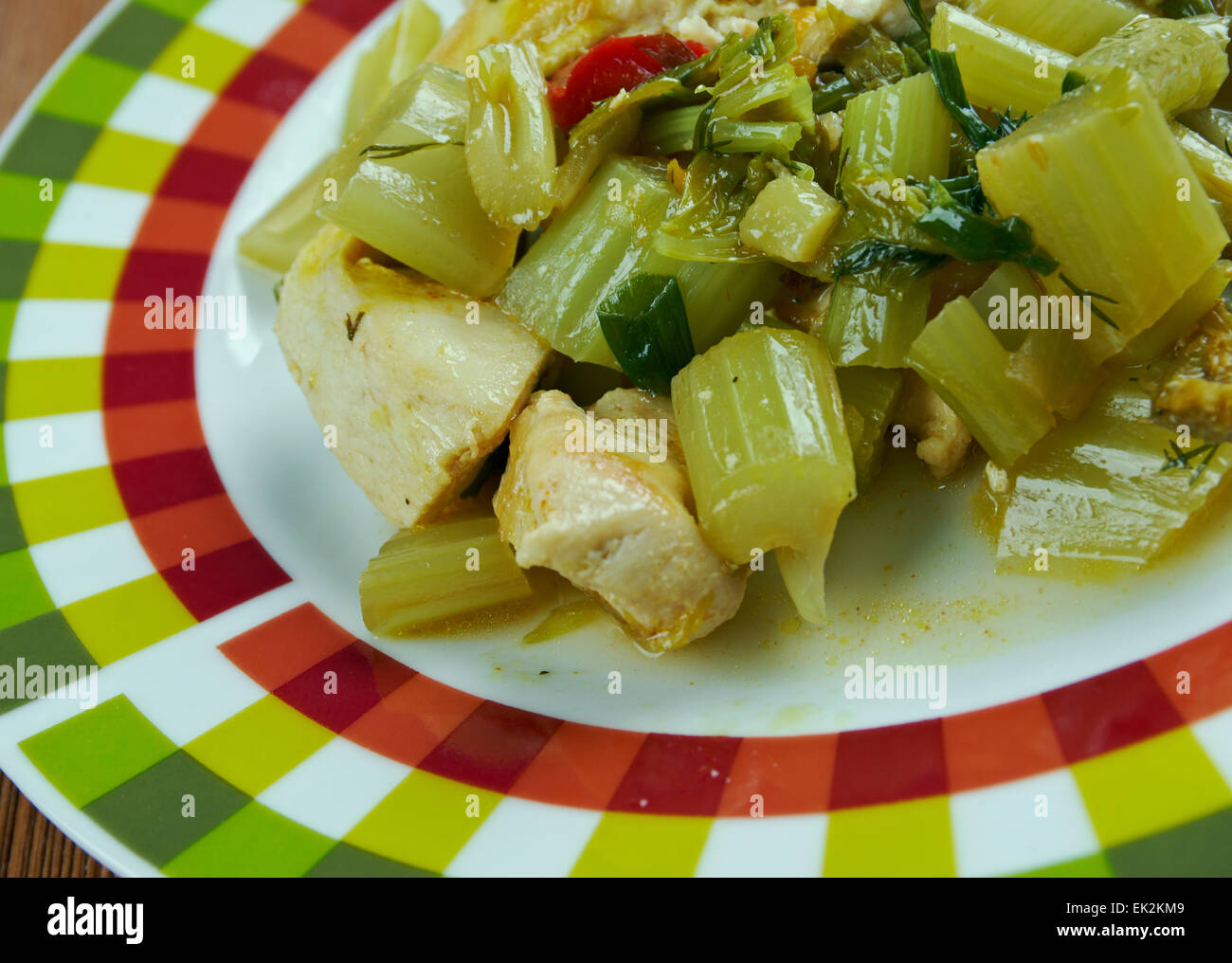 Khoresh Karafs - iranische Gericht Sellerie Stew.delicious Stockfoto
