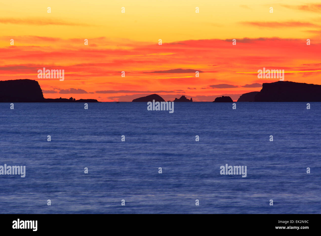 Sonnenuntergang in Ibiza, Spanien Stockfoto