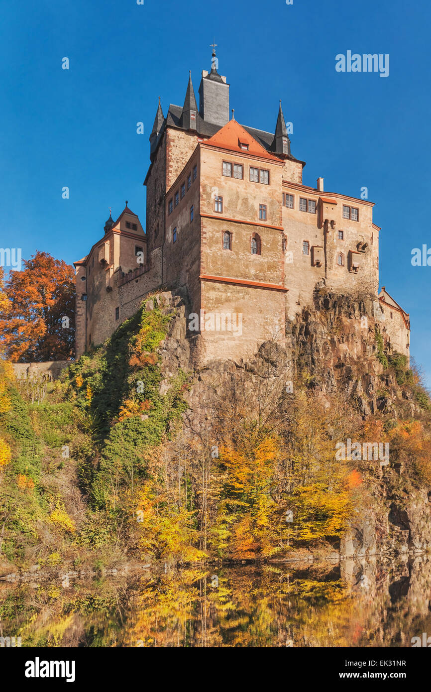 Burg Kriebstein ist ein Bergsporn Schloss und die schönsten Ritterburg in Sachsen, Deutschland, Europa Stockfoto