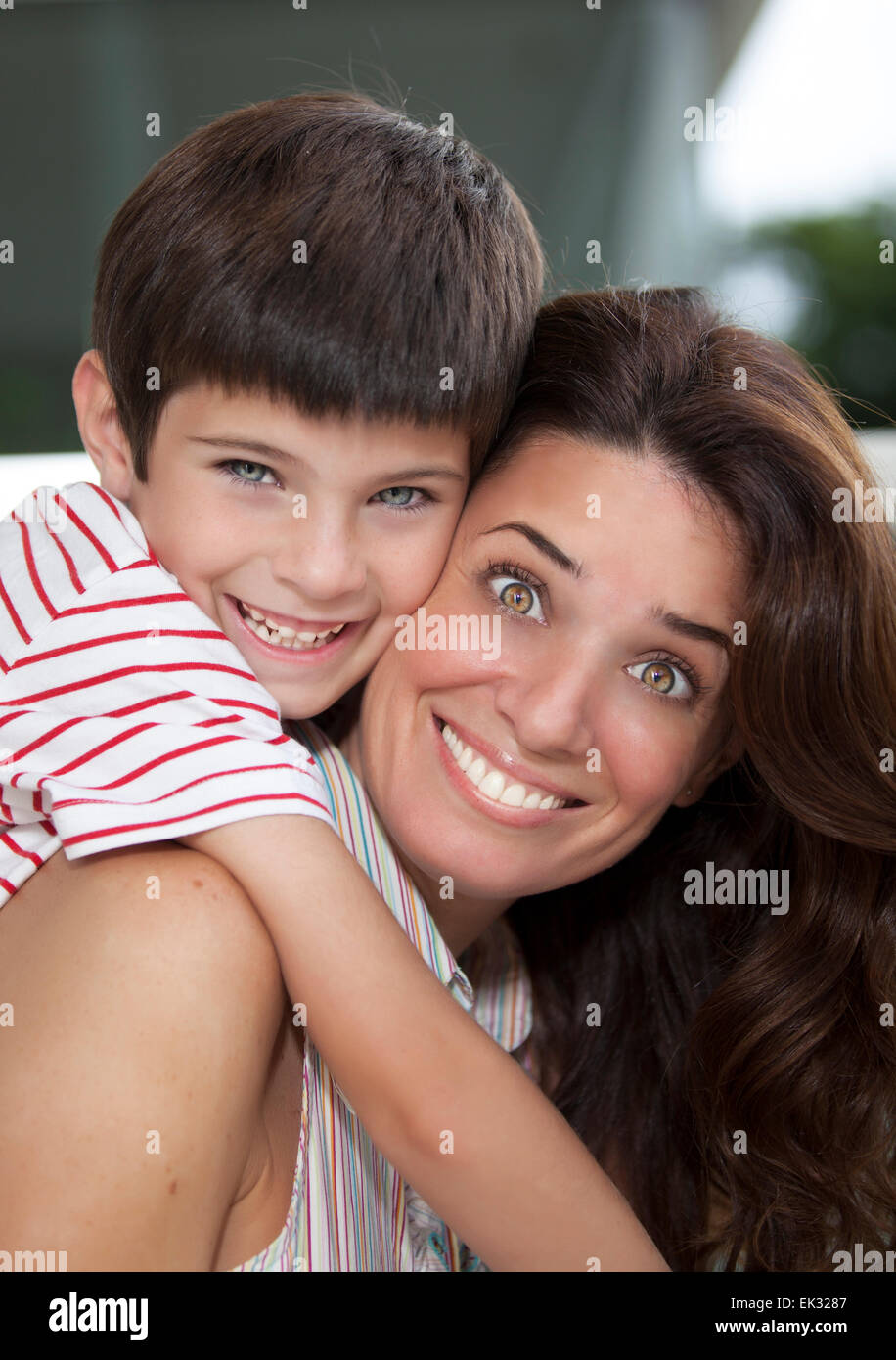 Mutter und Sohn Stockfoto