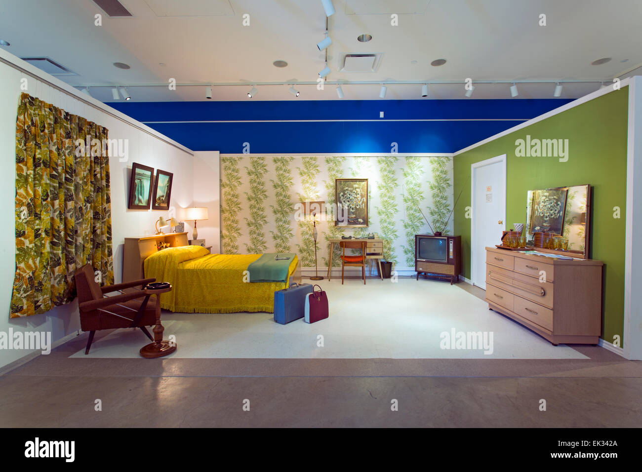 Kanada, Ontario, Niagara Falls, Niagara Falls Museum Innenraum der 1960er Jahre Motel Anzeige Stockfoto