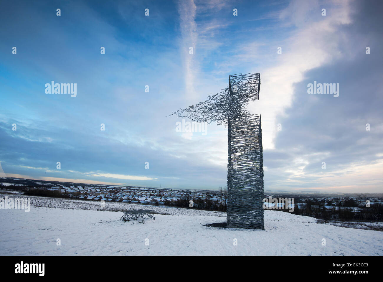 Skytower Skulptur im Rawyards Wald Airdrie Lanarkshire Stockfoto