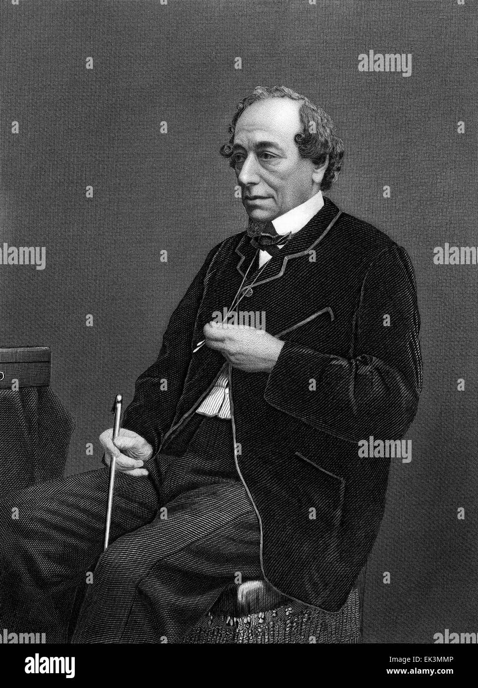 Benjamin Disraeli (1804-1881), britischer Politiker und Premierminister des Vereinigten Königreichs, Portrait, ca. 1870 Stockfoto