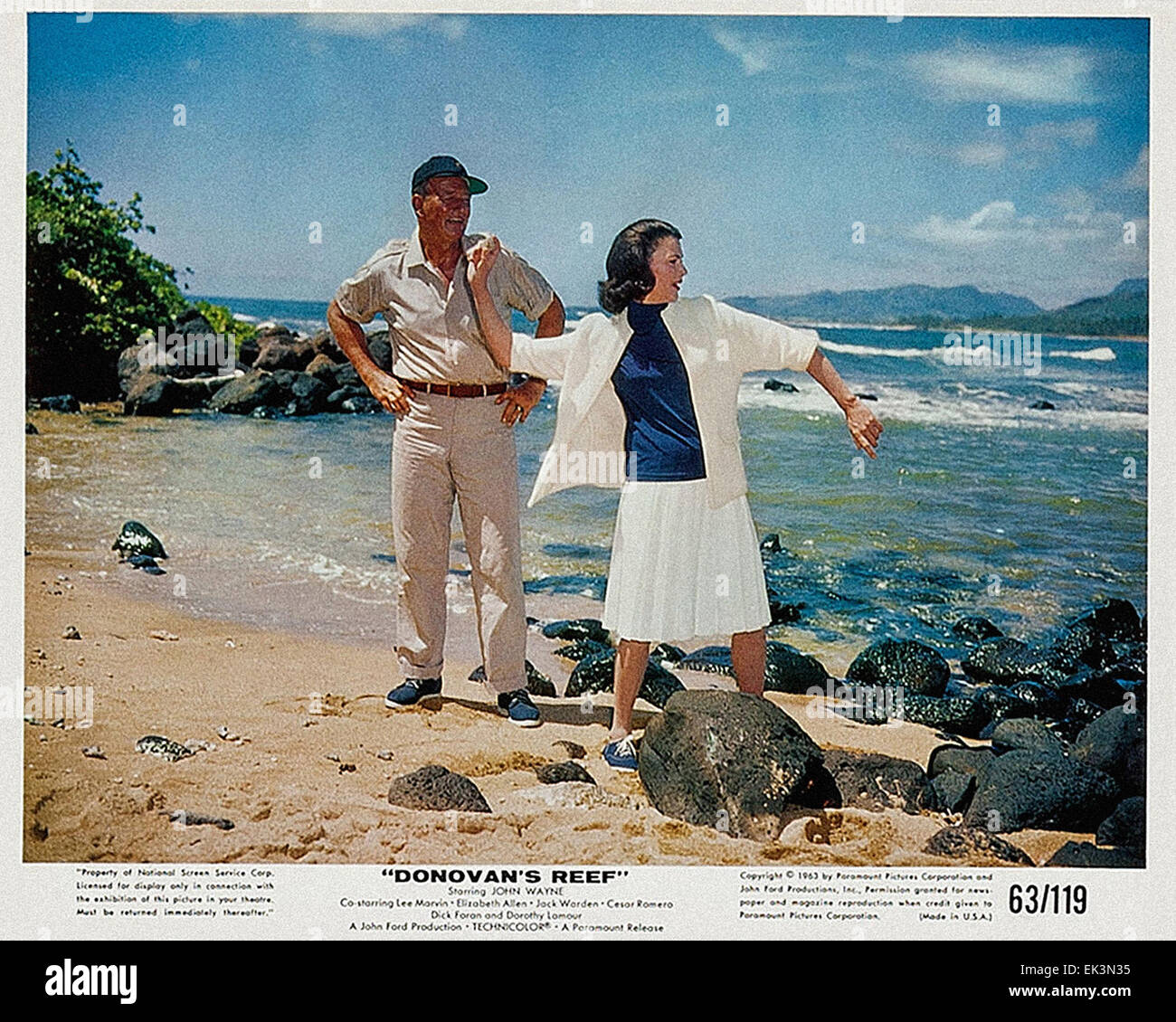 Donovans Riff - John Wayne - Filmposter Stockfoto