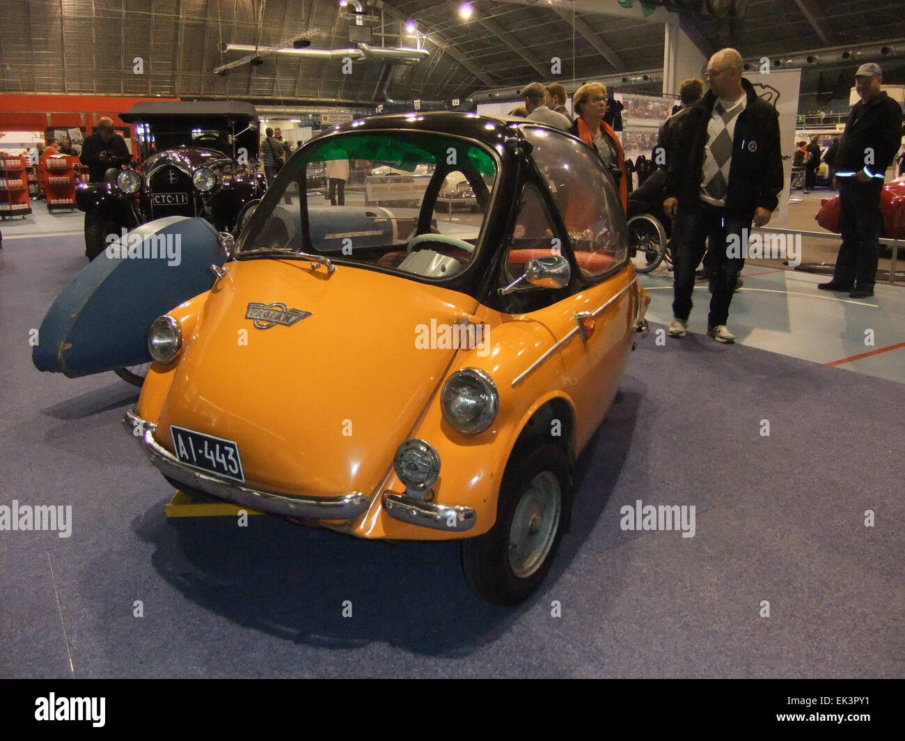 Trojan Microcar Trojan 200 geben. In der Produktion zwischen 1960-1965. Eines der ersten Citycar. Identisch mit Heinkel-Kabine Stockfoto