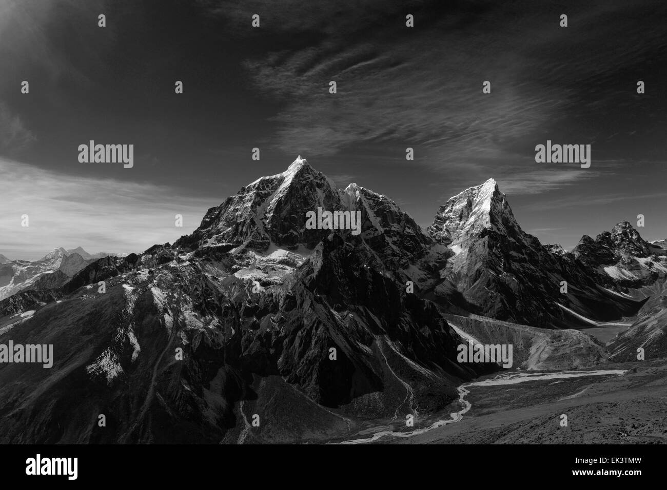 Taboche Spitzberg, Everest base camp Trek, Sagarmatha Nationalpark, UNESCO-Weltkulturerbe, Solu Khumbu Bezirk, Stockfoto