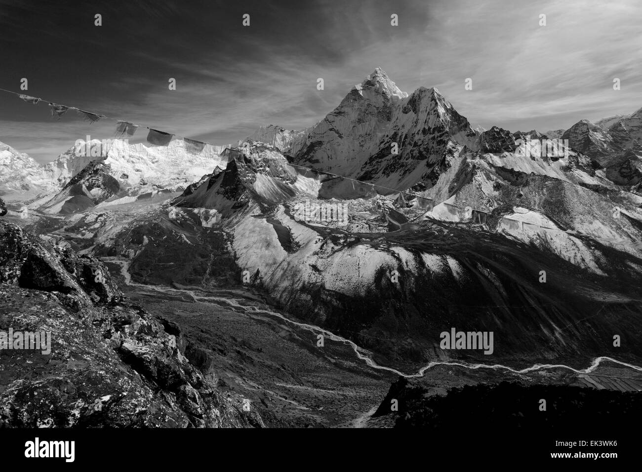 Chhukhung Tal, Dingboche Pass, Everest-Basecamp trek, UNESCO-Weltkulturerbe, Sagarmatha Nationalpark, Solu-Khumbu Stockfoto