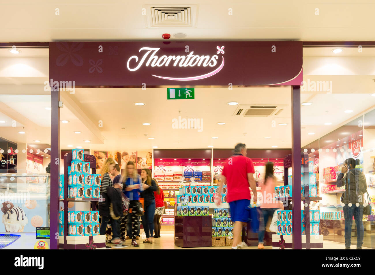Thorntons Schokolade Shop, UK. Stockfoto