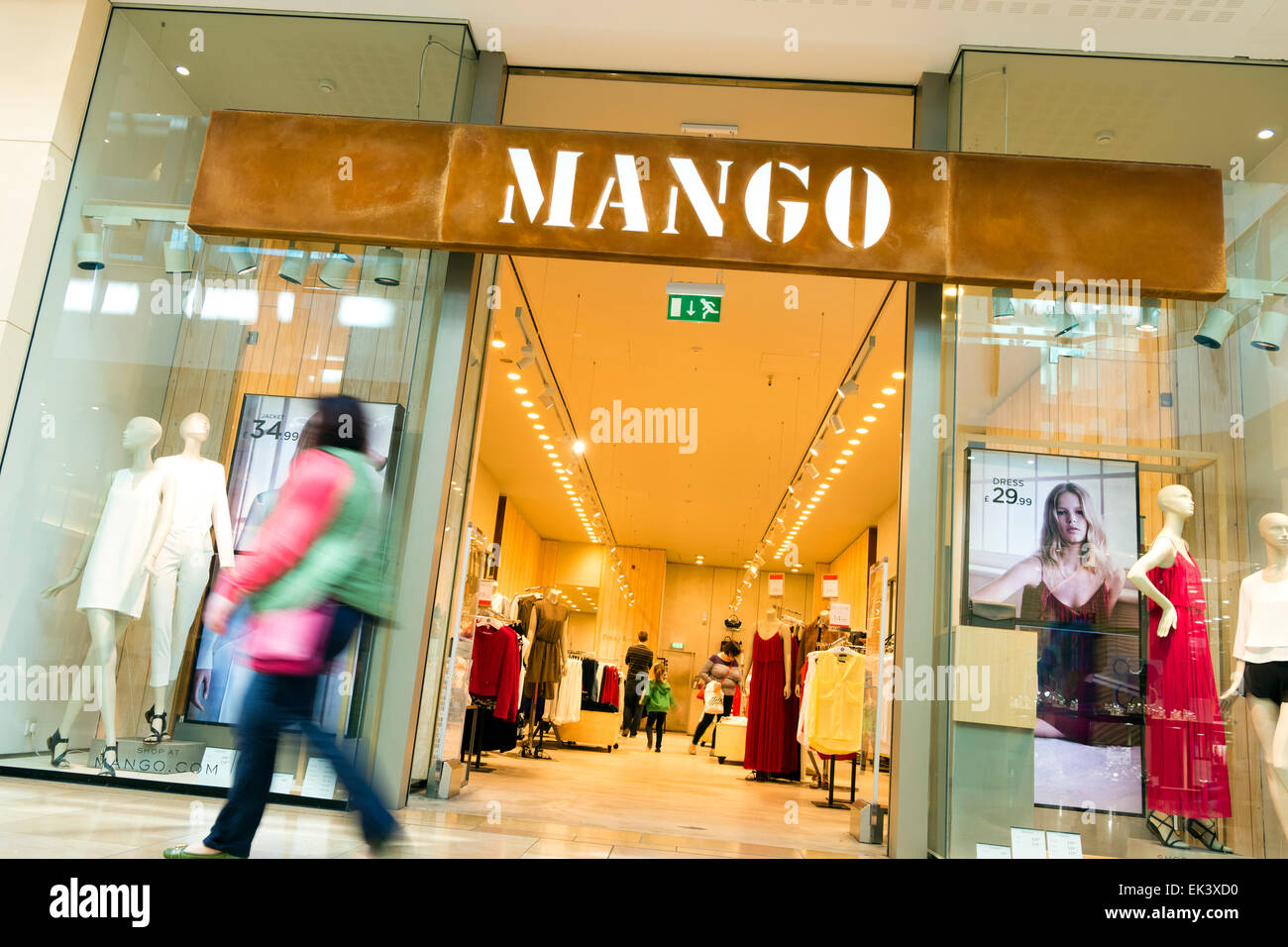 Mango-Shop, UK. Stockfoto