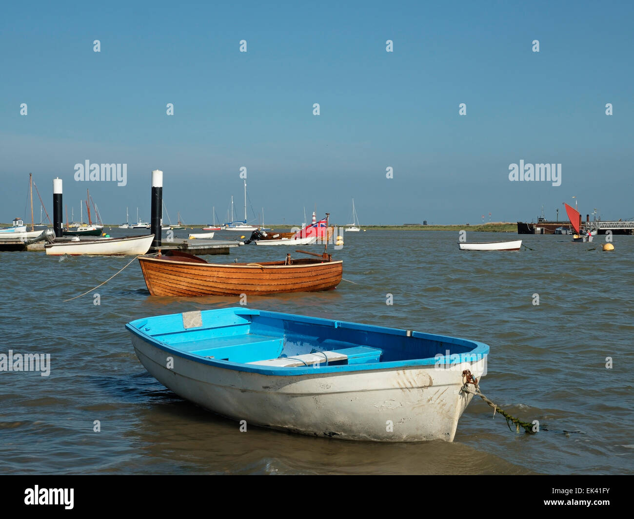 Typische Orford Riverside Szene Fluss Erz und Alde Suffolk Vereinigtes Königreich Stockfoto