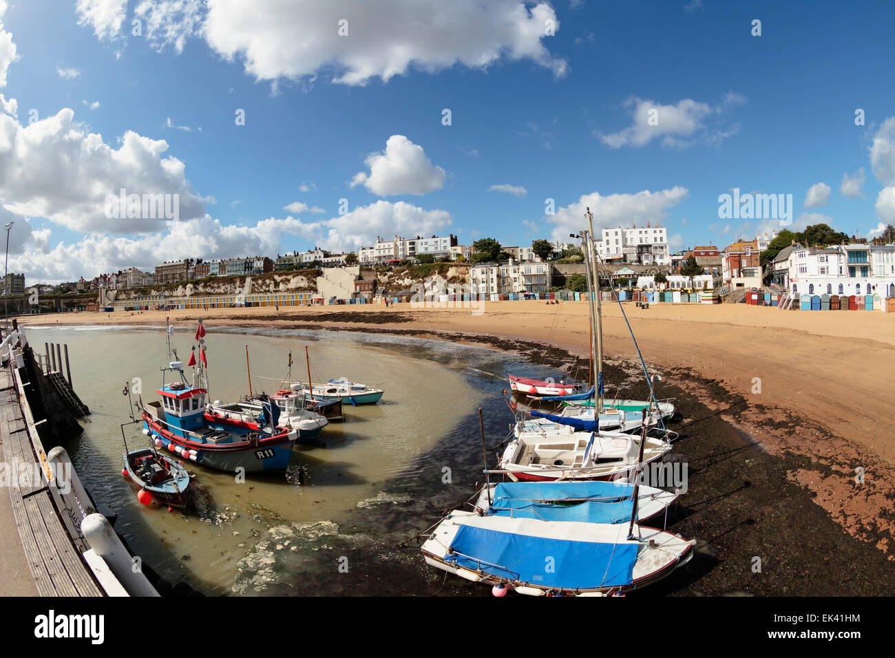 Broadstairs Hafen, Viking Strand und Bucht, Broadstairs, Thanet in Kent, England, Vereinigtes Königreich Stockfoto