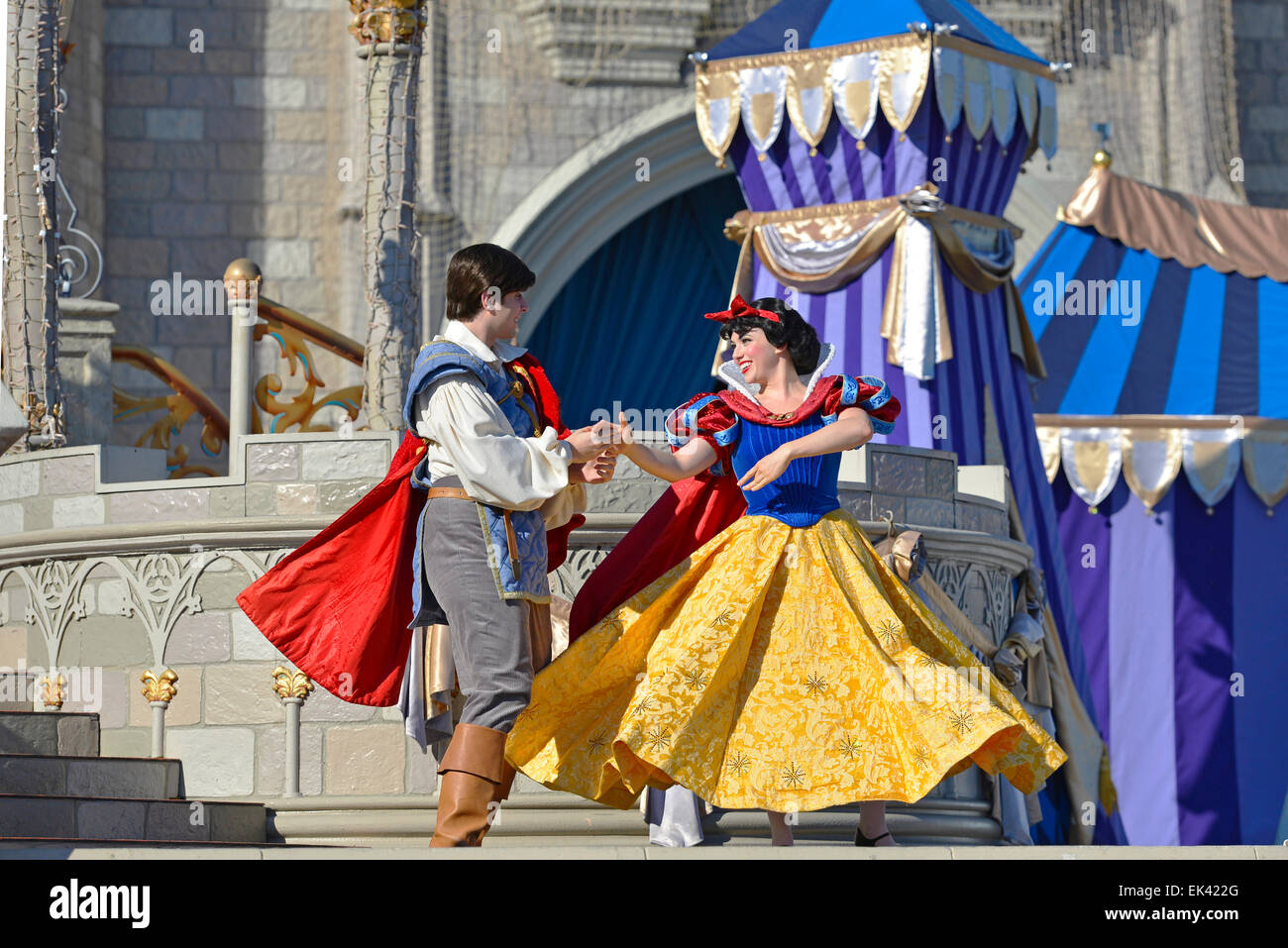 Snow White, Disney Princess, Zeichen, Magic Kingdom, Disneyworld, Orlando Florida Stockfoto