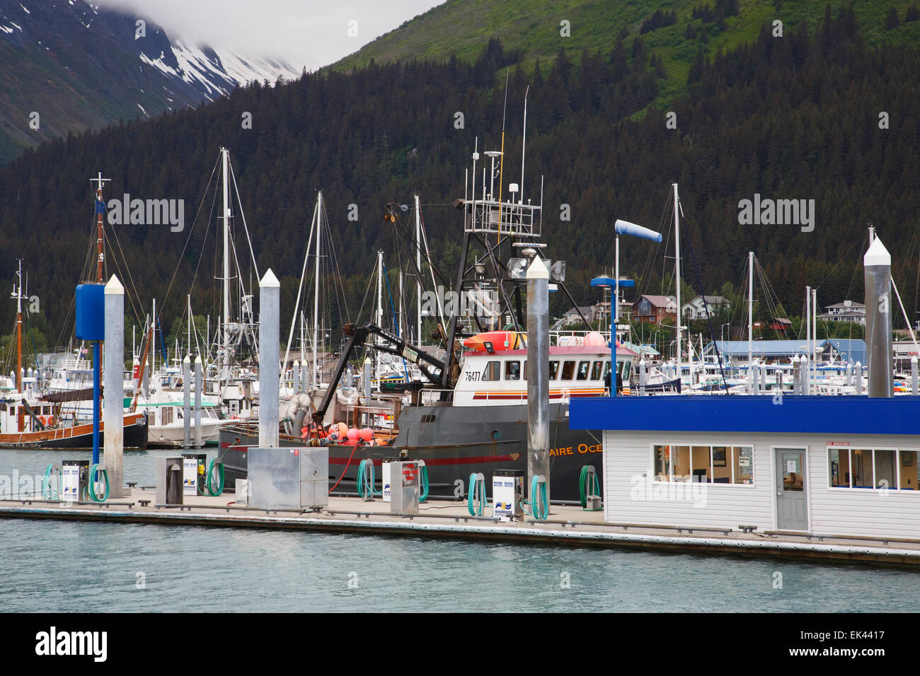 Kraftstoff-dock, Seward, Alaska Stockfoto