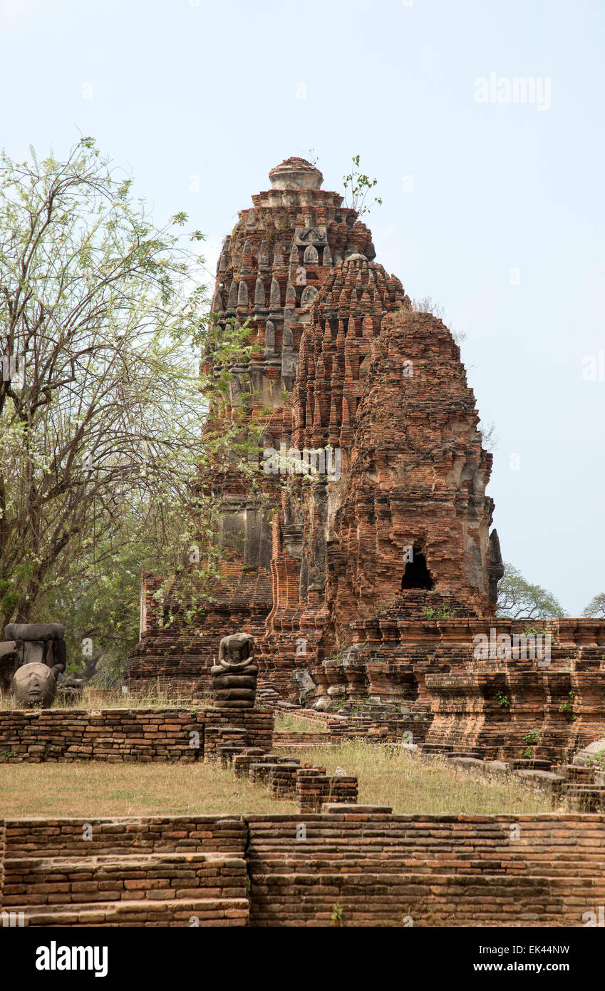 Ayutthaya Historical Park nördlich von Bangkok Thailand Stockfoto