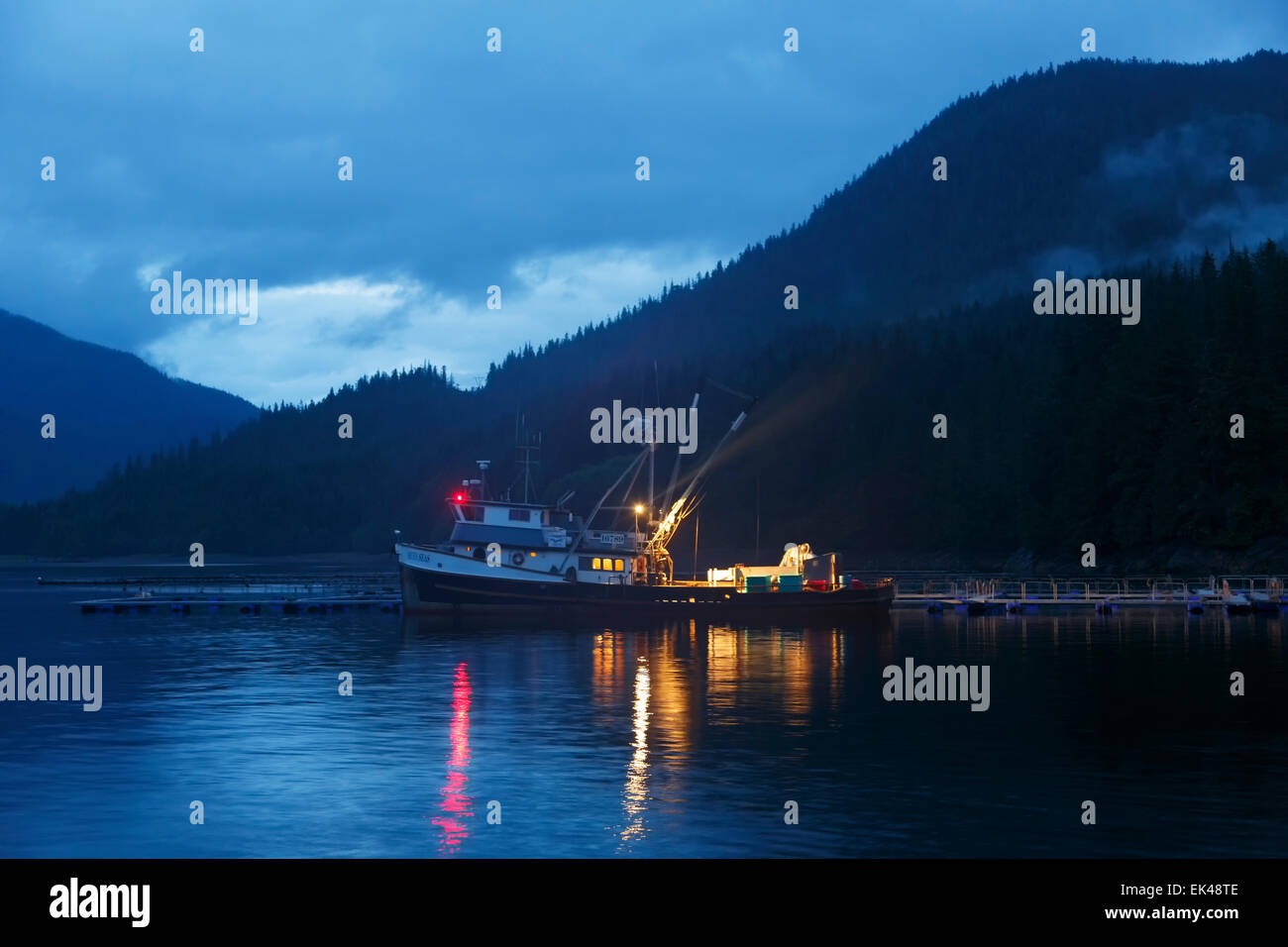 NEET Bay in der Nähe von Ketchikan, Alaska Brüterei. Stockfoto