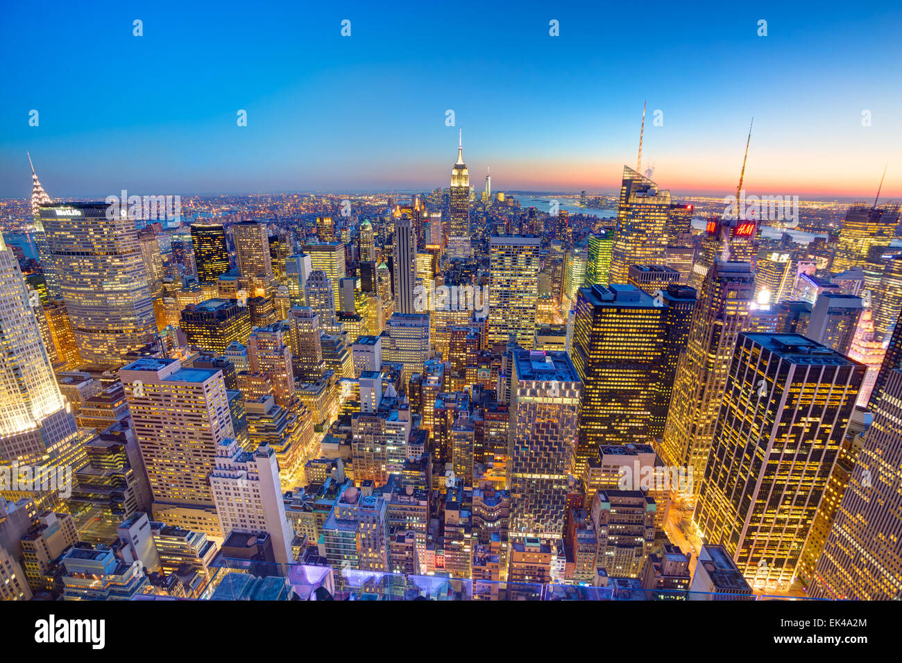 New York City Manhattan Skyline der Innenstadt. Stockfoto