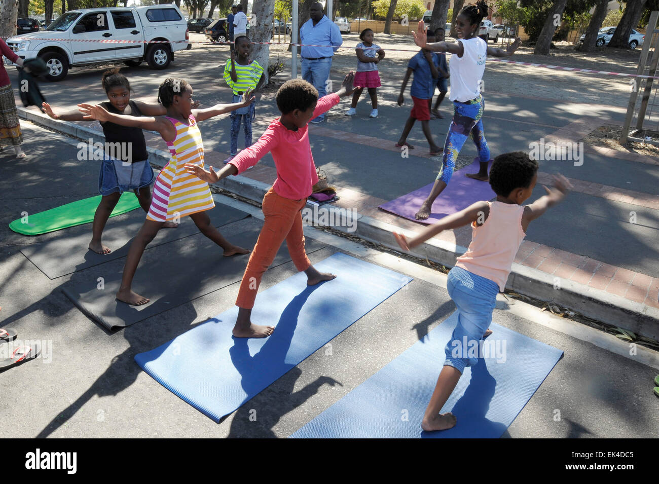 Township Langa offener Straße Event Stockfoto