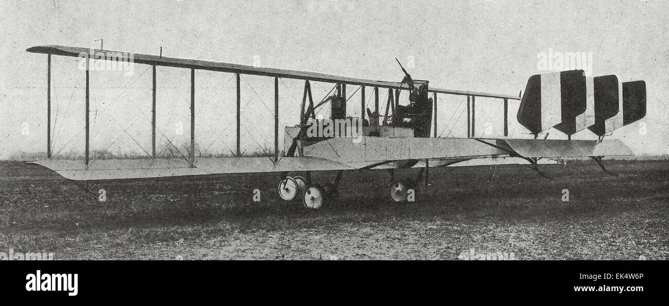 Eines der 60 PS-Caproni Flugzeuge - italienische Kampfflugzeug Weltkrieg Bombardierung Stockfoto