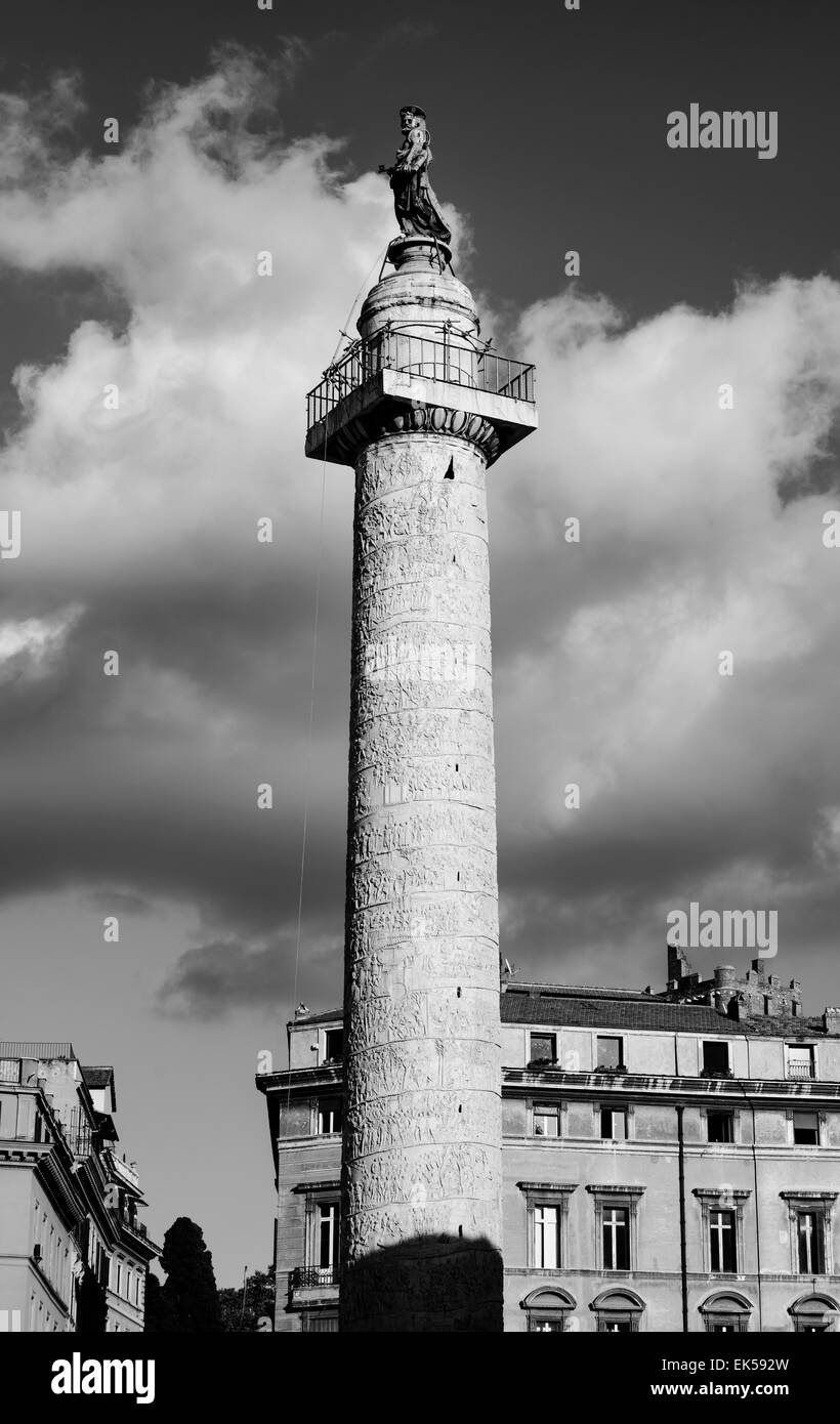 Italien, Rom, Roman Forum, Blick auf der Trajanssäule Stockfoto