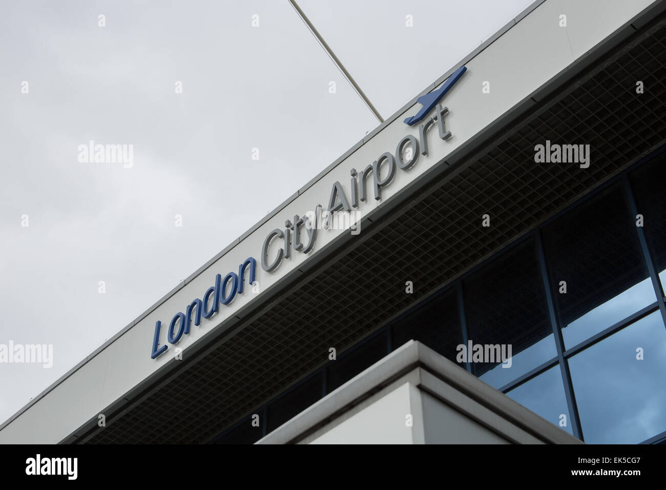 London City Airport Zeichen Stockfoto