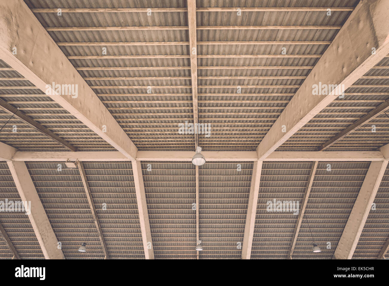 Dachkonstruktion in öffentlichen Markt in Phuket, Thailand Stockfoto