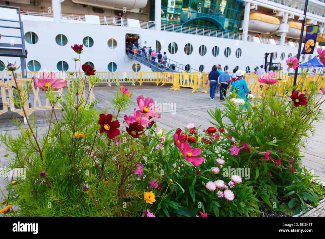 Die Innenstadt von Juneau, Alaska. Stockfoto
