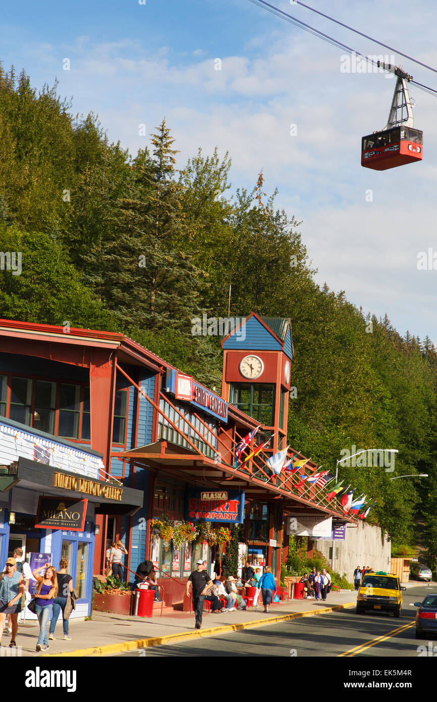 Die Innenstadt von Juneau, Alaska. Stockfoto