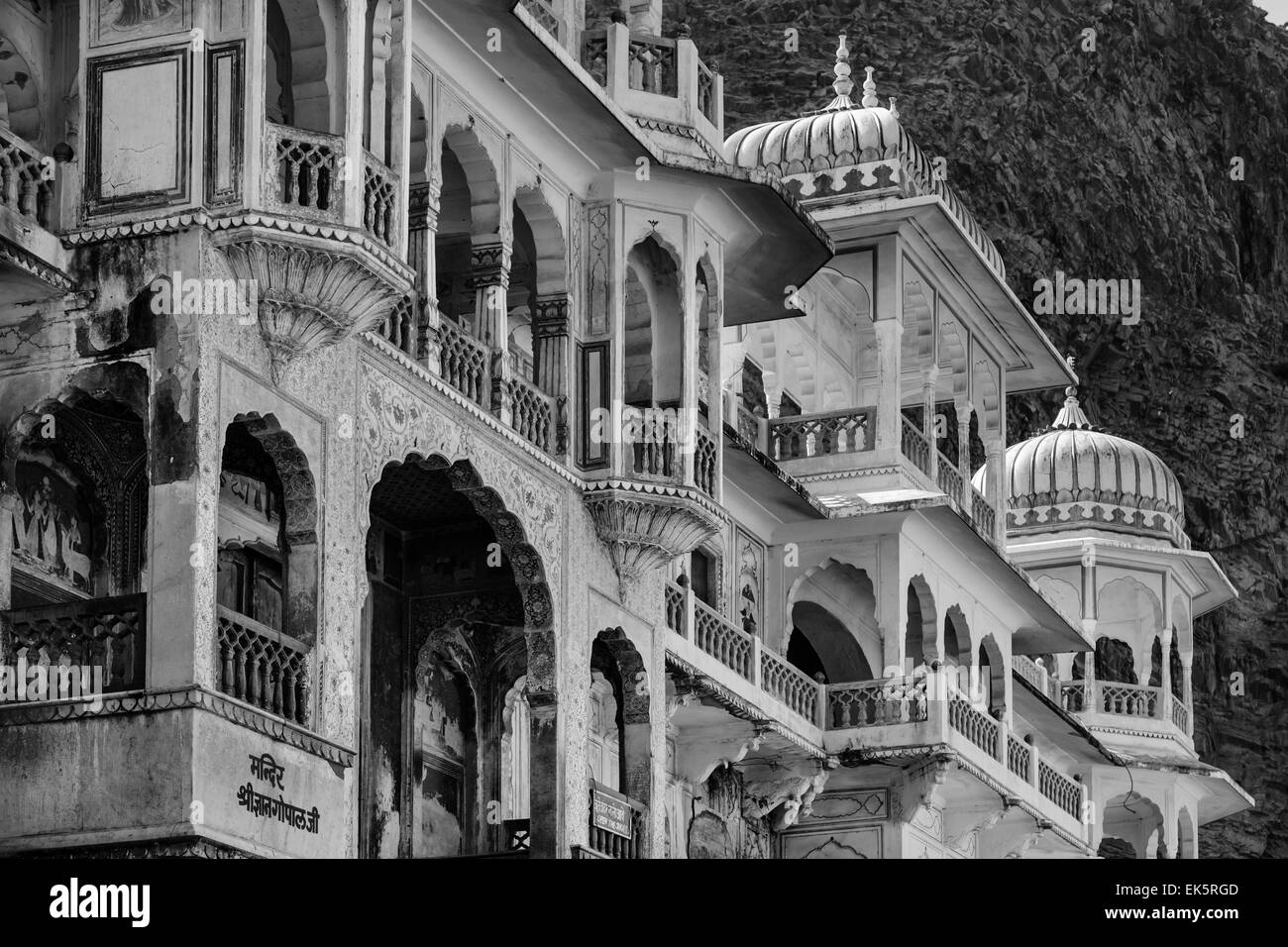 Indien, Rajasthan, Jaipur, eines der vielen hindu-Tempel in Galta, 11 km von Jaipur Stockfoto