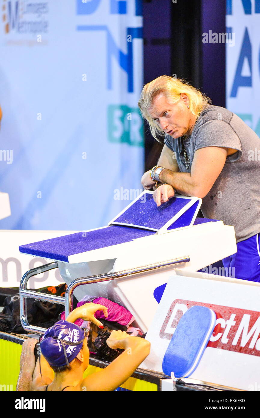 Philippe LUCAS - 03.04.2015 - Championnats de France de Natation 2015 eine Limoges.Photo: Dave Winter/Icon Sport Stockfoto