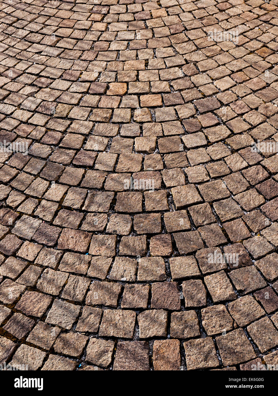 Pflastersteine in Muster, Dorf Fornesighe, Norditalien angeordnet Stockfoto