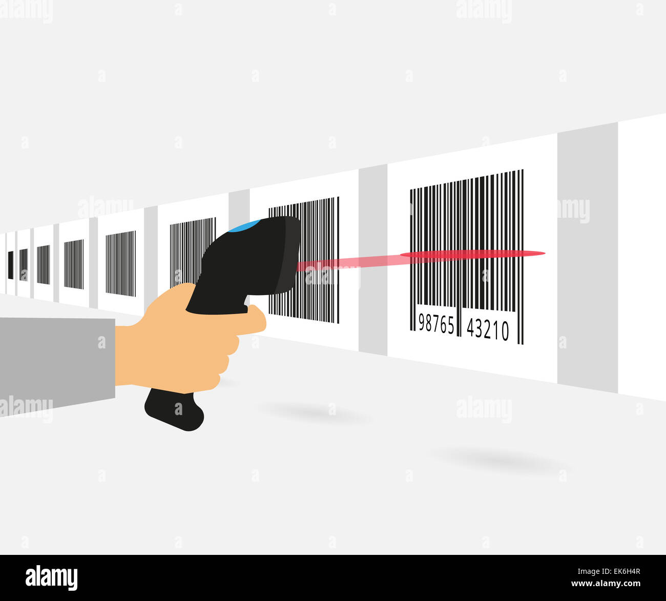 Barcode-scanning Stockfoto