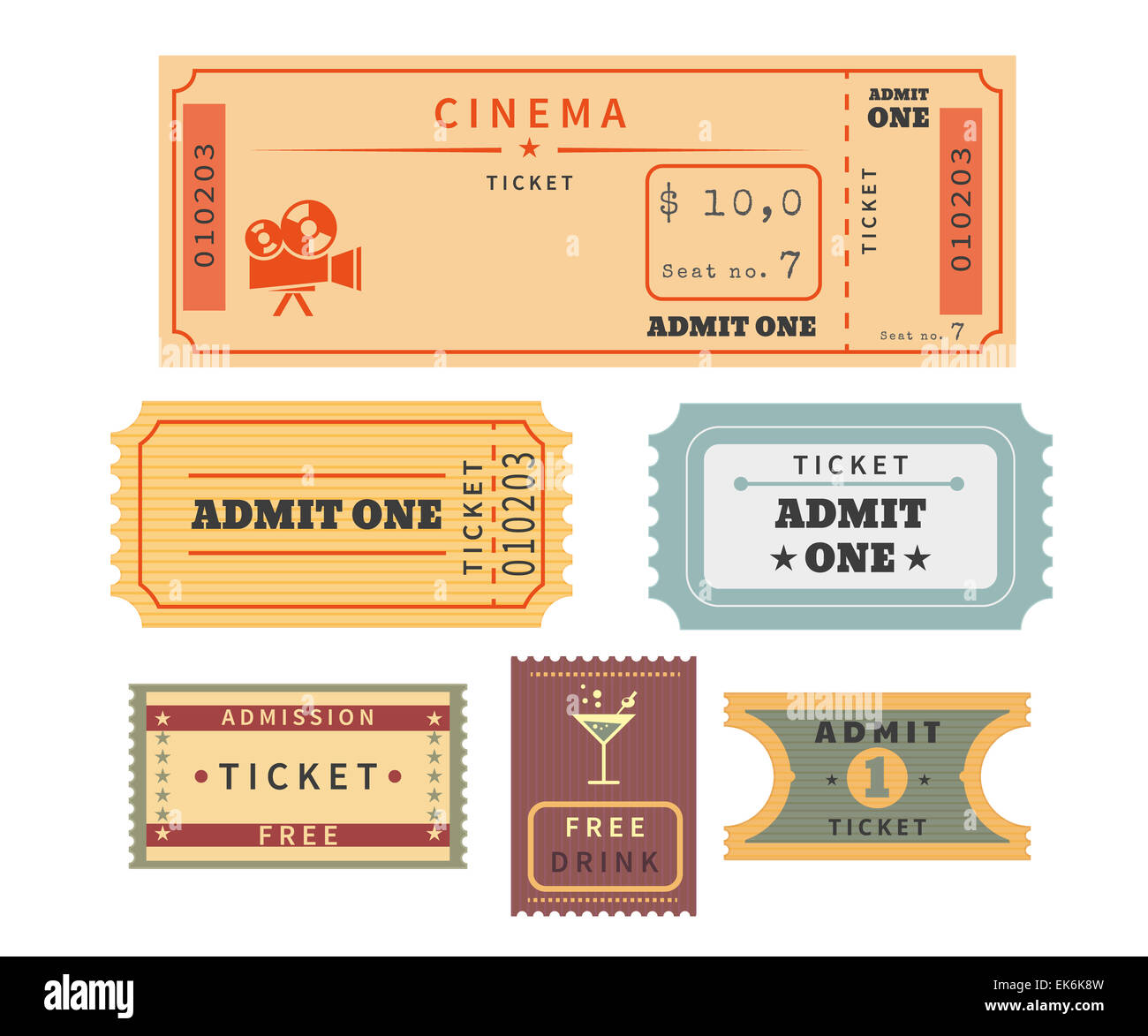 Retro-Karten-set Stockfoto