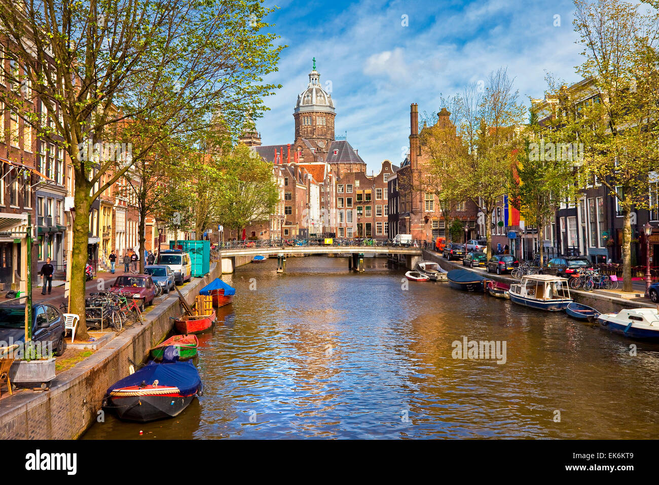 Kanäle von Amsterdam Stockfoto