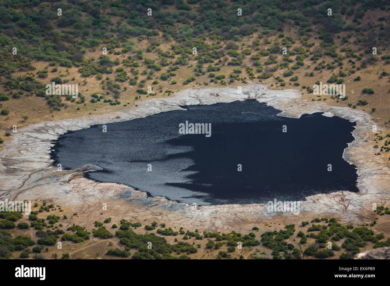 El Sod Salz Mine in der ehemaligen Vulkankrater in Äthiopien Stockfoto
