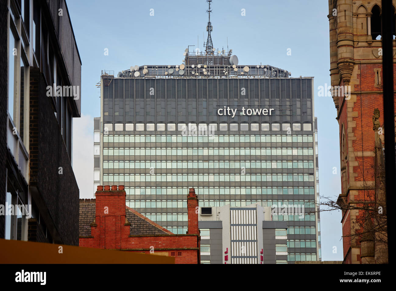 Manchester City Tower Bürogebäude Stockfoto