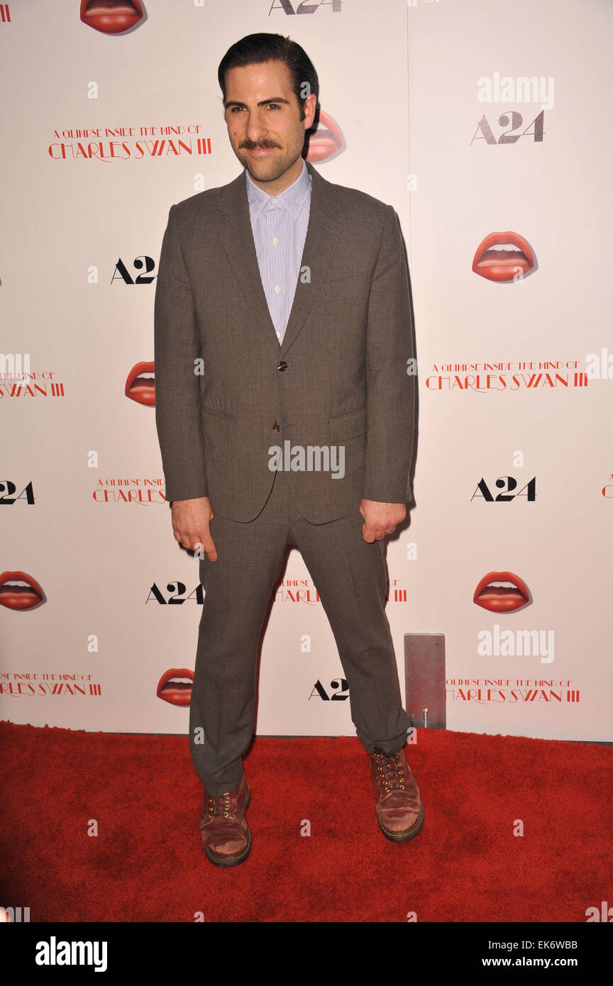 LOS ANGELES, CA - 4. Februar 2013: Jason Schwartzman bei der Los Angeles Premiere seines neuen Films "A Einblick in the Mind von Charles Swan III" am Arclight Theater, Hollywood. Stockfoto