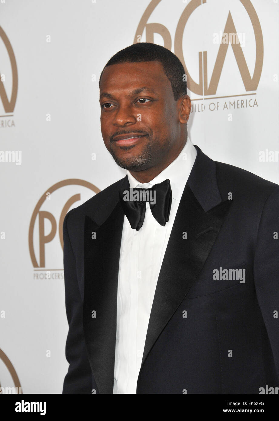 LOS ANGELES, CA - 26. Januar 2013: Chris Tucker auf der 2013 Producers Guild Awards im Beverly Hilton Hotel. Stockfoto