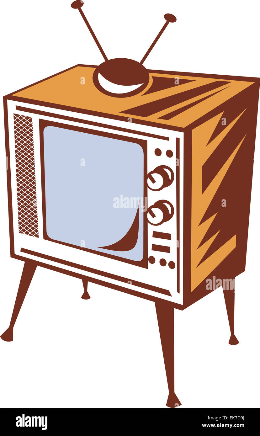 Retro-Stil Televsion Satz Stockfoto