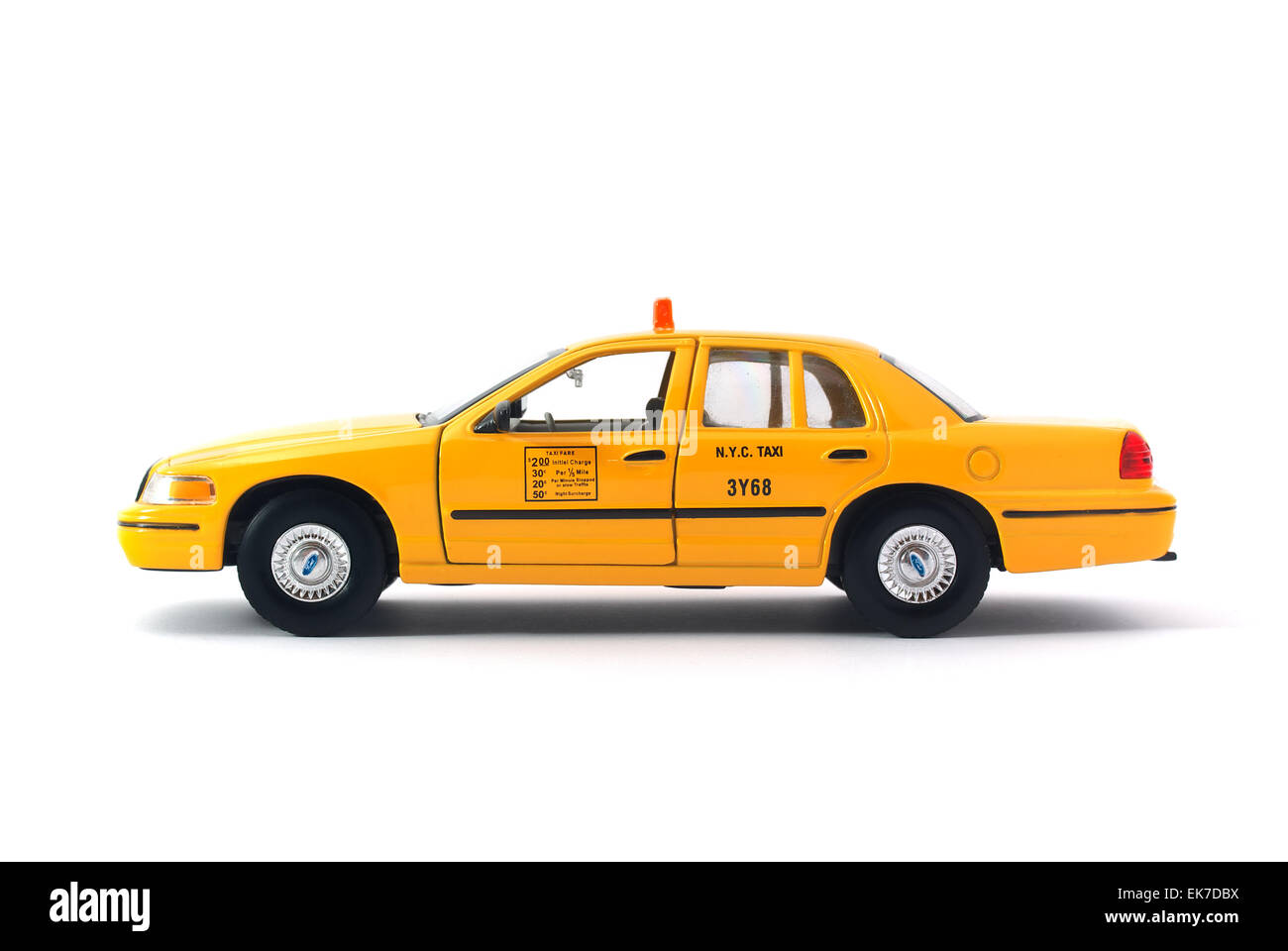 Taxi Auto. Isoalted-Objekt. Element des Designs. Stockfoto
