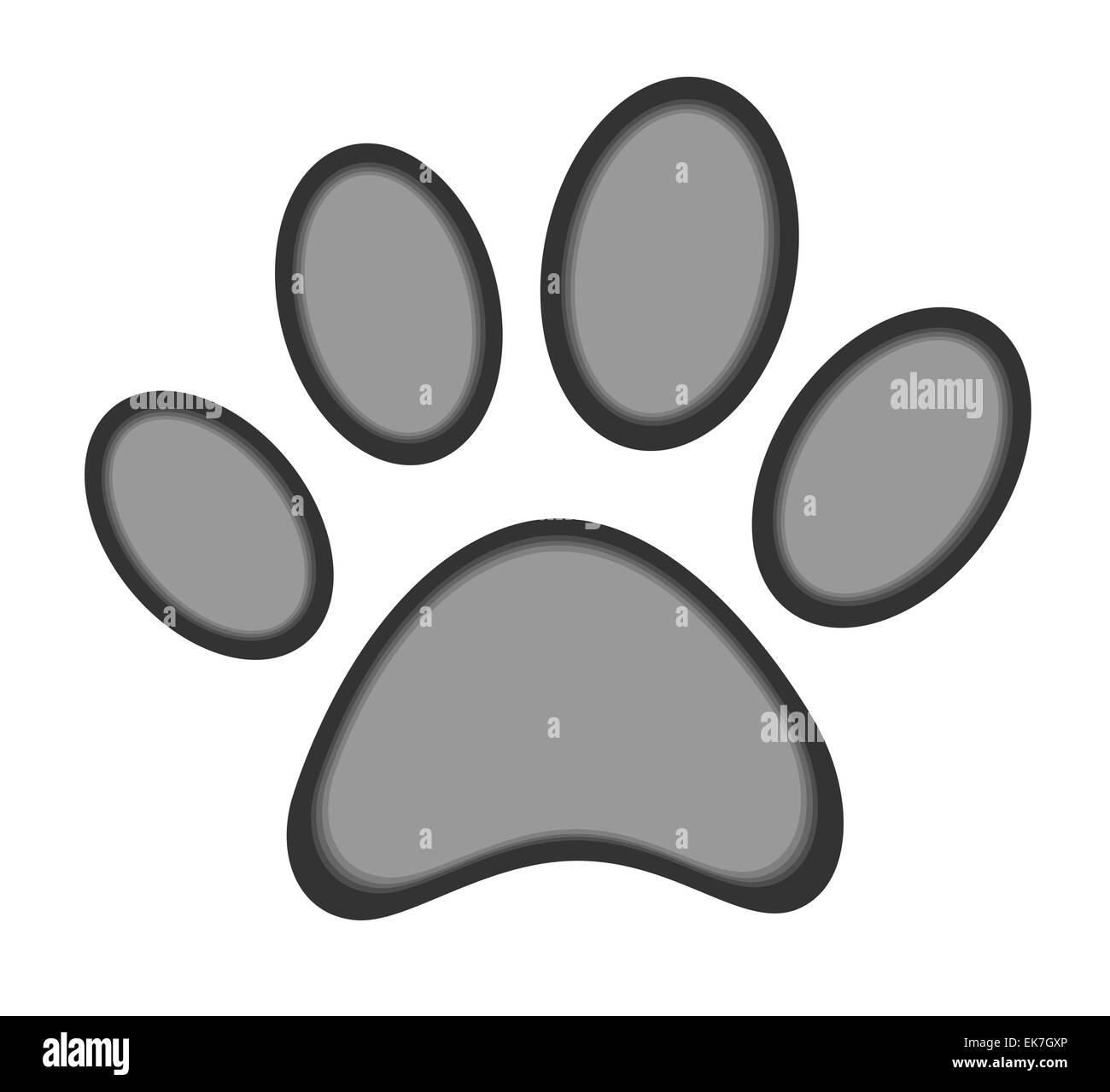 Niedlichen Hund oder Katze Tatze Stockfoto