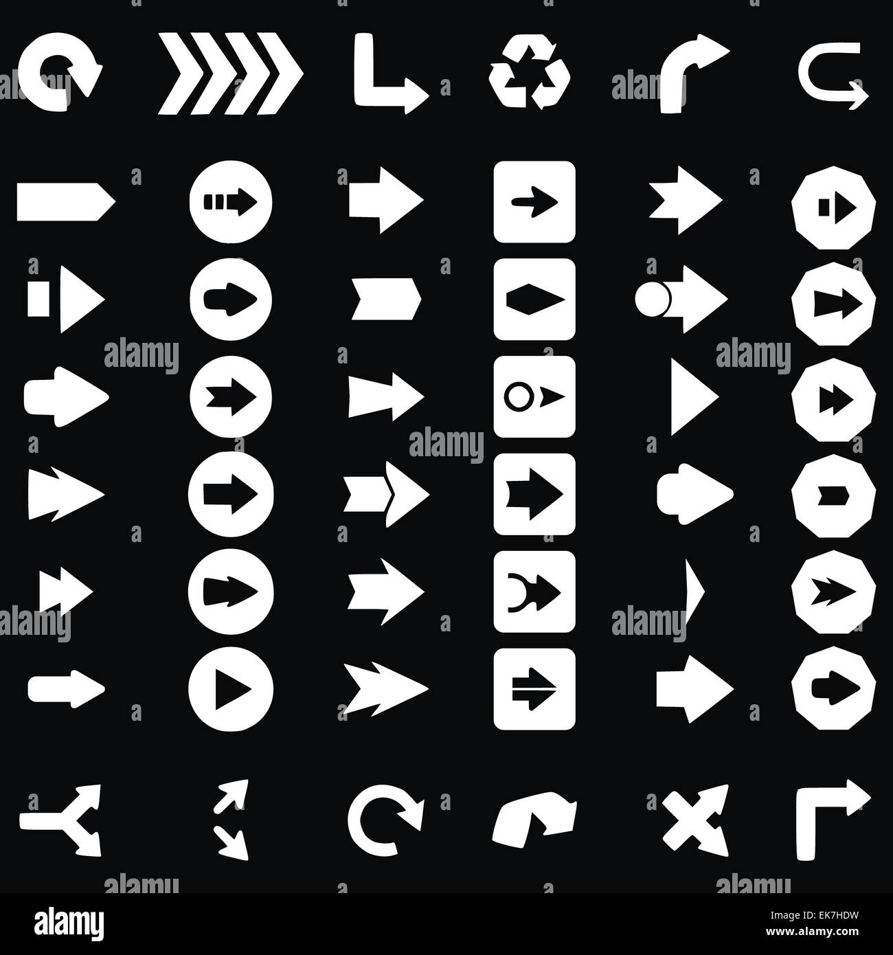 Pfeil-Zeichen-Icon-Set. Vektor-illustration Stockfoto