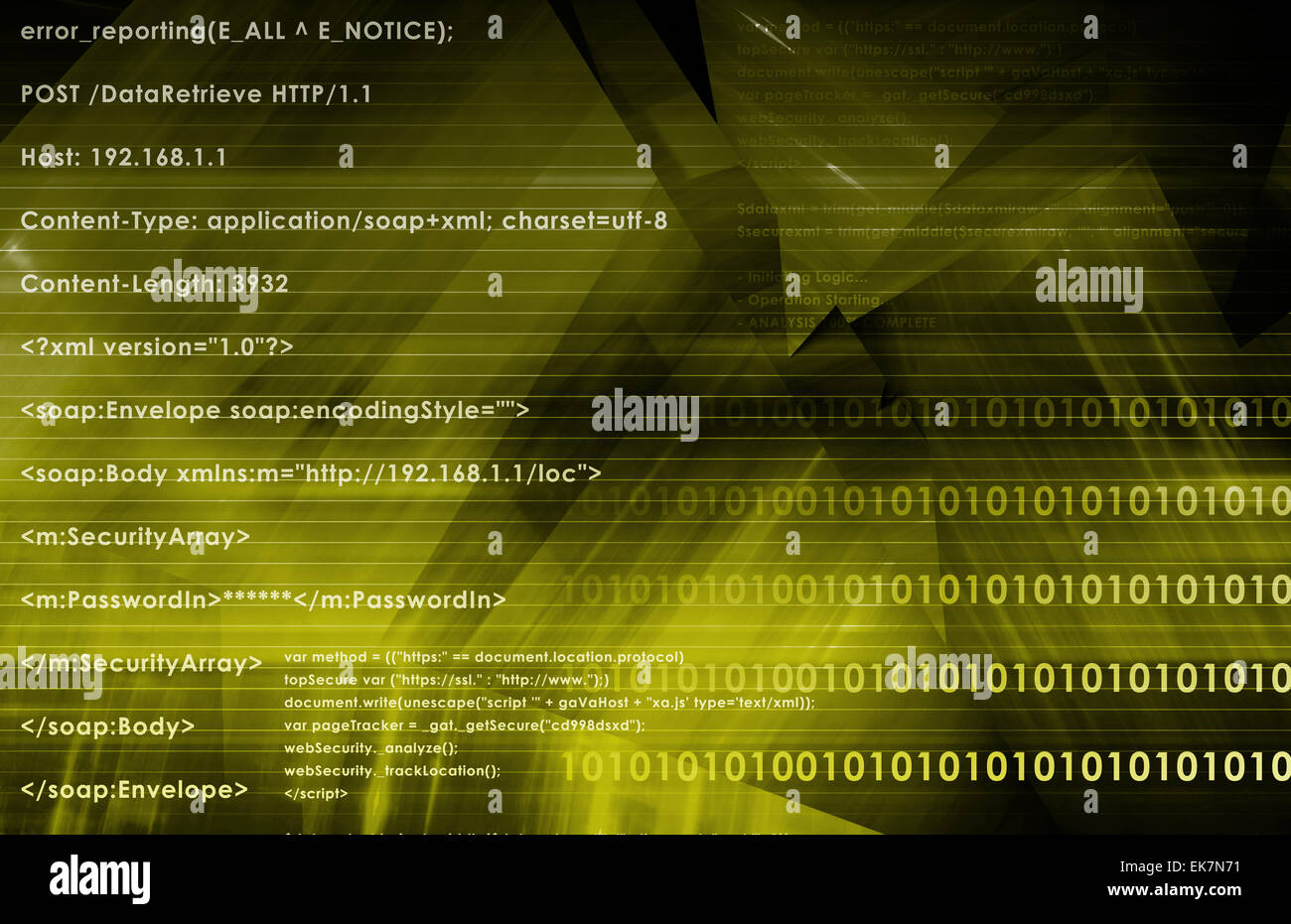 PHP HTML-Website Stockfoto